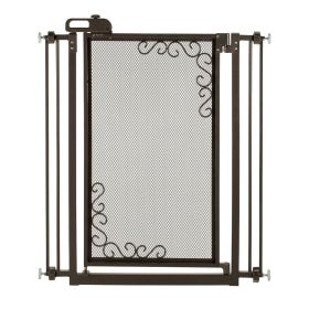Tall One (Option: Touch Metal Mesh Pet Gate in Antique Bronze)