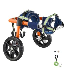 Dog Wheelchair for Back Legs, Lightweight 2 Wheels Pet Wheelchair, Height, Width & Length Adjustable, Dog Cart with Shock-Absorbing Wheels (size: M-Upgraded)